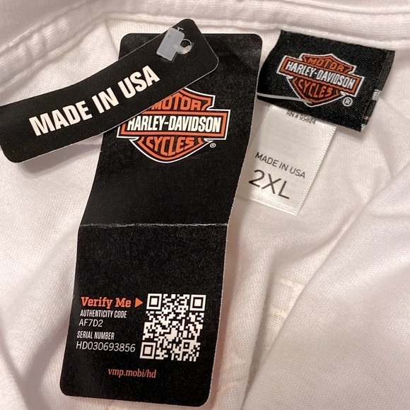 Harley Davidson Short Sleeve Brand New Made in USA from Wausau WI Size 2 XL - Picture 10 of 10